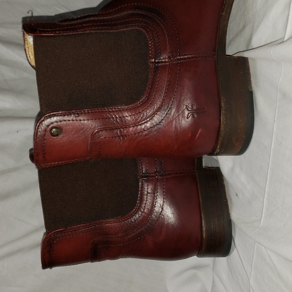 Frye mahogany leather slide on ankle boots euc - Picture 3 of 8
